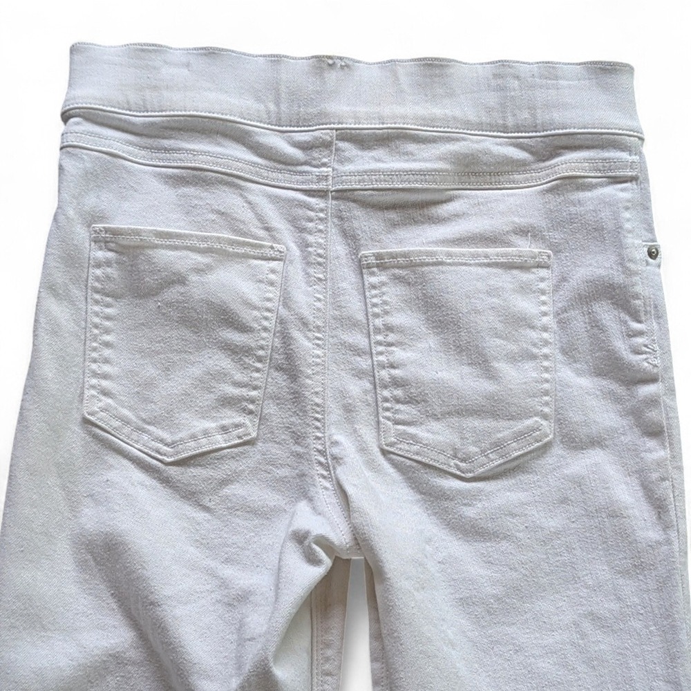 SPANX Cropped Flare Denim Jeans White Pull On High Rise Sz S - Picture 12 of 12